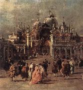 GUARDI, Francesco Piazza di San Marco (detail) dh oil painting reproduction